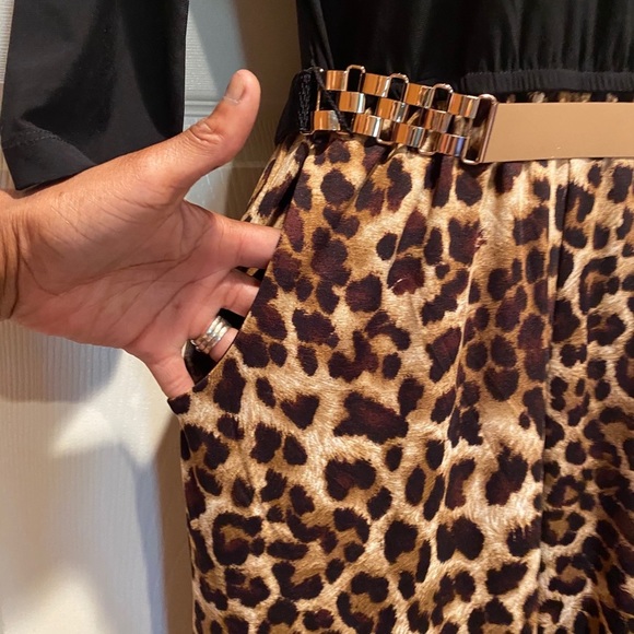 Black and leopard jumpsuit. - Picture 3 of 6